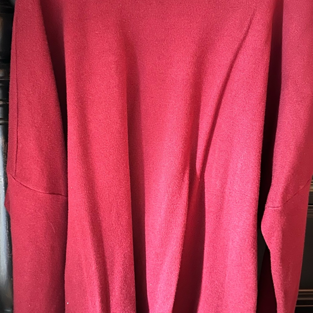 Chic Soul Red Cowl Neck Sweater
